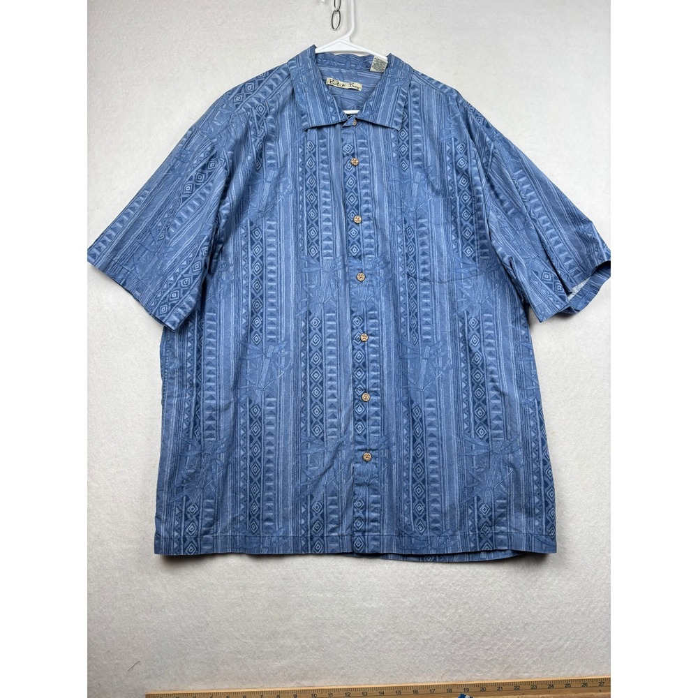 Batik Bay Button Down Shirt Mens XXL Tribal Geometric Print Relaxed